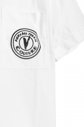 Embroidered V-Emblem Polo衫