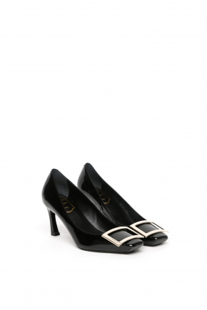 Trompette Metal Buckle In Patent Leather 密頭高跟鞋