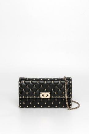 Rockstud Spike Nappa Leather Clutch Bag Chain Bag/crossbody Bag