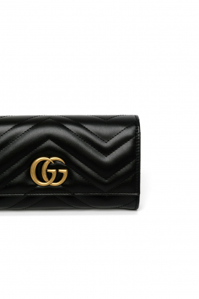 Matelasse Chevron Leather Wallet