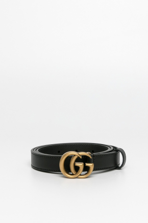 Leather With Double G Buckle Belt