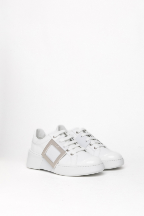 Viv' Skate Metal Buckle In Soft Leather Sneakers