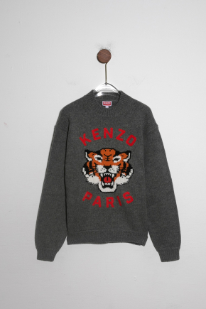Lucky Tiger Genderless Embroidered Jumper Sweater