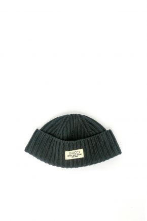 Rib Wool Hat With Label 毛线帽