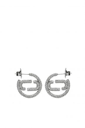 The J Marc Small Pave Hoops 環形耳環